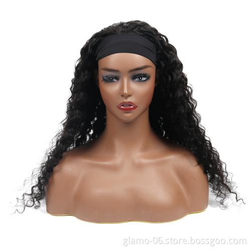 Wholesale Remy Human Hair Headband Wig,Headband Wig Human Hair For Black Women,Curly Headband Human Hair Wig